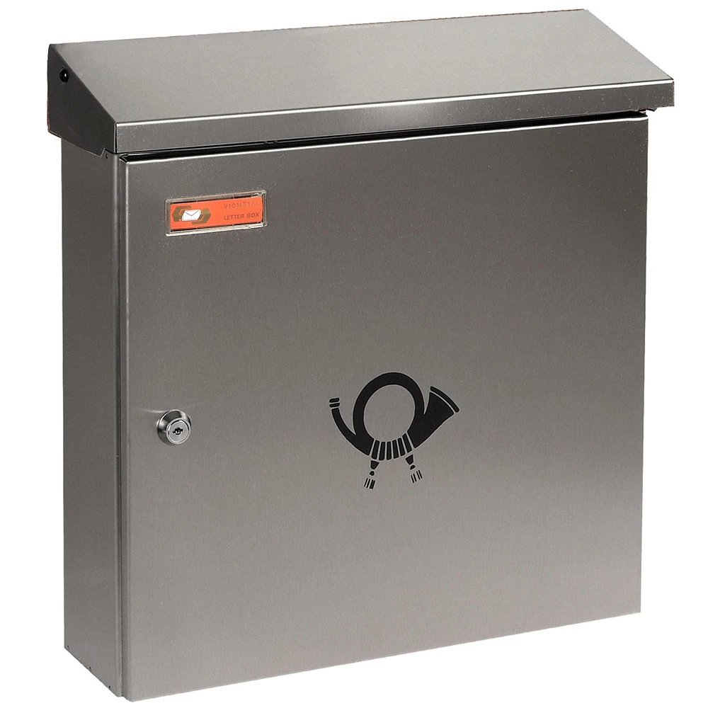 9001inox ΑΝΟΞΕΙΔΩΤΟ Γραμματοκιβώτιο Εξωτερικού Χώρου Ασημί 38x10x36cm - LONDON 9001 By Viometal - Image 1