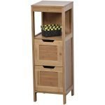 Έπιπλο Bamboo/Mdf με 2 Συρτάρια και 1 Ράφι  Eurocasa