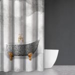 Κουρτίνα Μπάνιου Abstract Des 110 Υφασμάτινη 180x200 cm