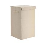 Καλάθι Απλύτων Αναδιπλούμενο από MDF Μπεζ με Υφασμάτινη Επένδυση MRShome