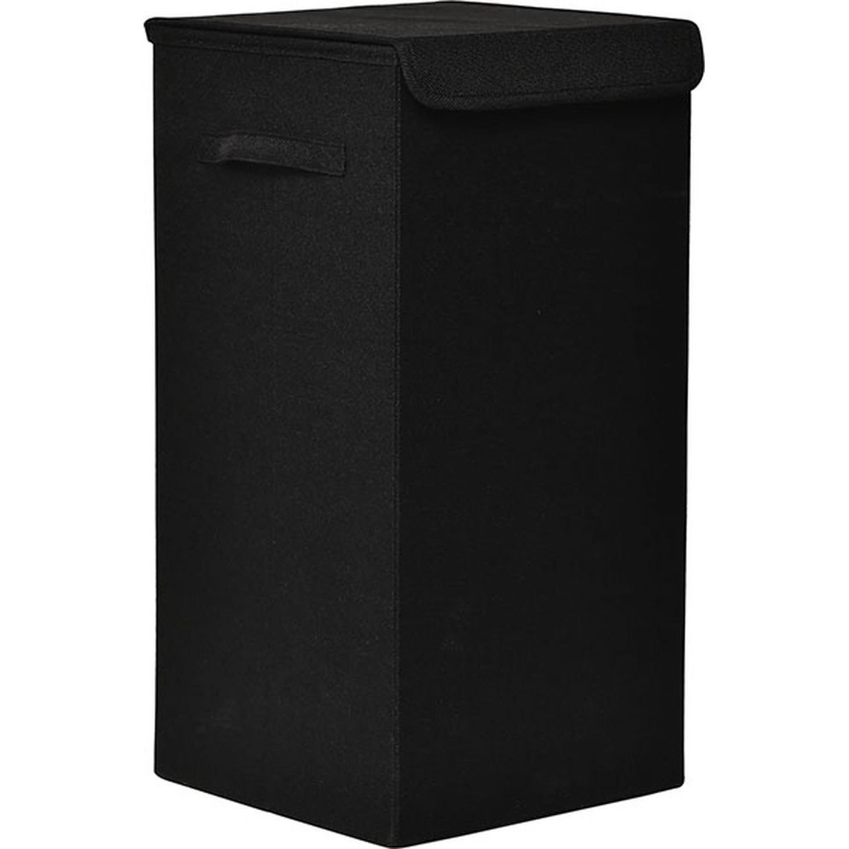 ds-2694000 Καλάθι Απλύτων Αναδιπλούμενο από MDF Μαύρο με Υφασμάτινη Επένδυση MRShome - Image 1