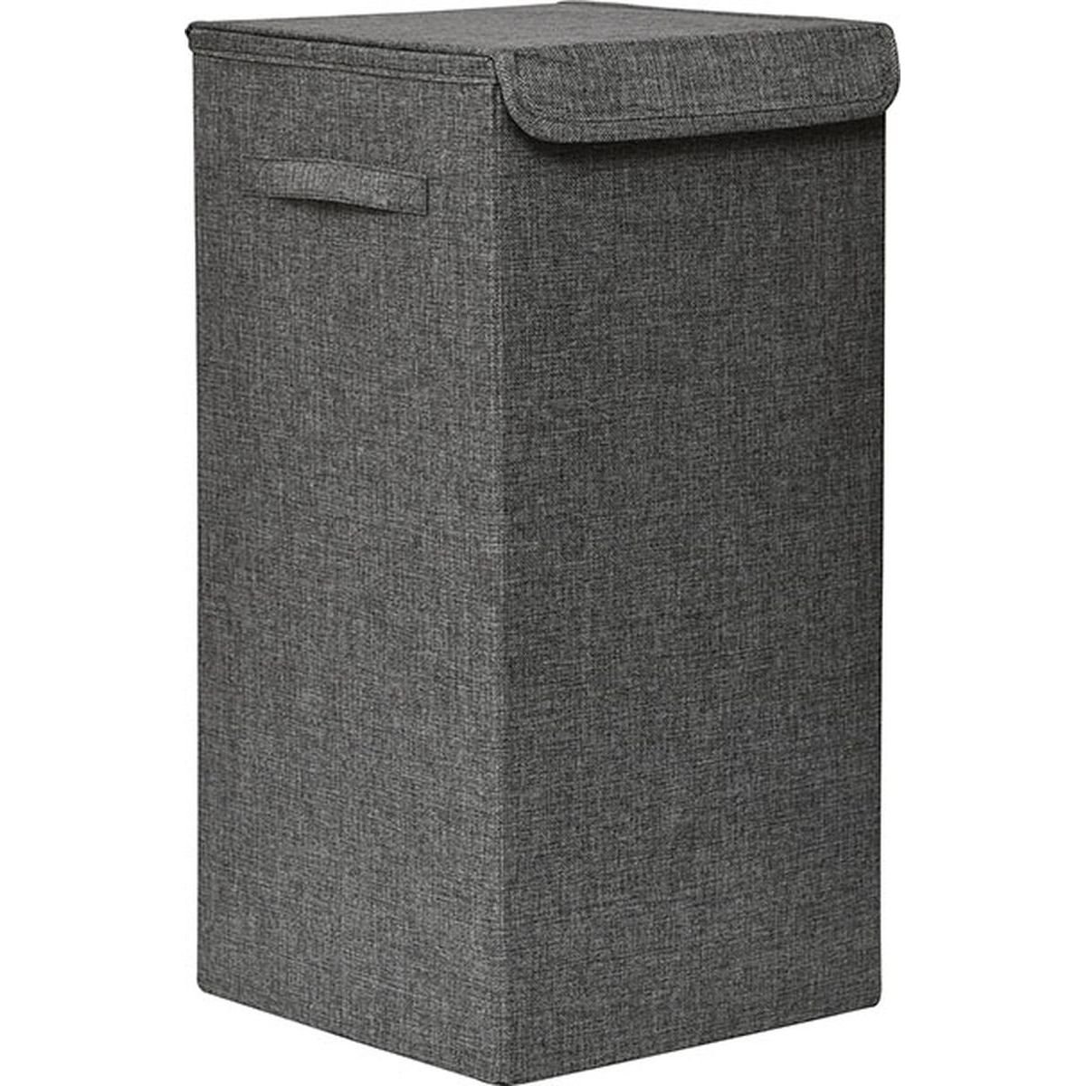 ds-2699000 Καλάθι Απλύτων Αναδιπλούμενο από MDF Γκρι με Υφασμάτινη Επένδυση MRShome - Image 1