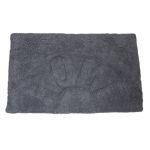 Πατάκι Μπάνιου ''HOME'' από 100% Βαμβάκι 50x80cm Γκρι MRShome