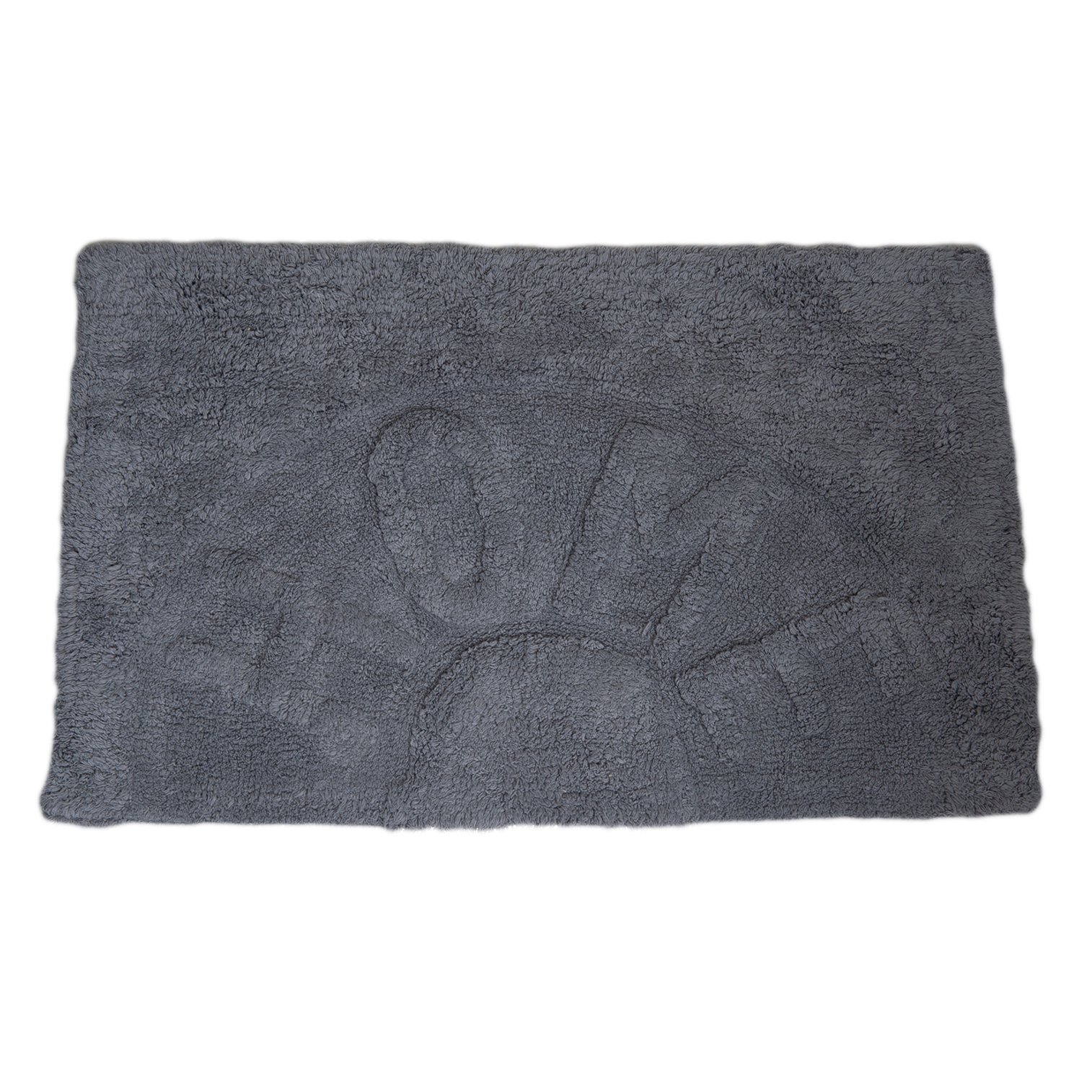 ds-3994002 Πατάκι Μπάνιου ''HOME'' από 100% Βαμβάκι 50x80cm Γκρι MRShome - Image 1