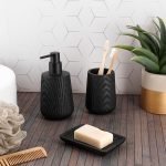 Δοχείο Κρεμοσάπουνου Polyresin Μαύρο MRShome - Image 2