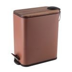 Σετ Κάδος Απορριμμάτων 5L Μεταλλικός Καφέ και Πιγκάλ MRShome - Image 2