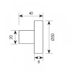Μπούλ Εξώπορτας Μπρονζέ Ματ Ζωγομετάλ 383 - Image 2