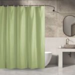 Υφασμάτινη Κουρτίνα Μπάνιου Λαχανί 180×240cm Υψος - Image 2