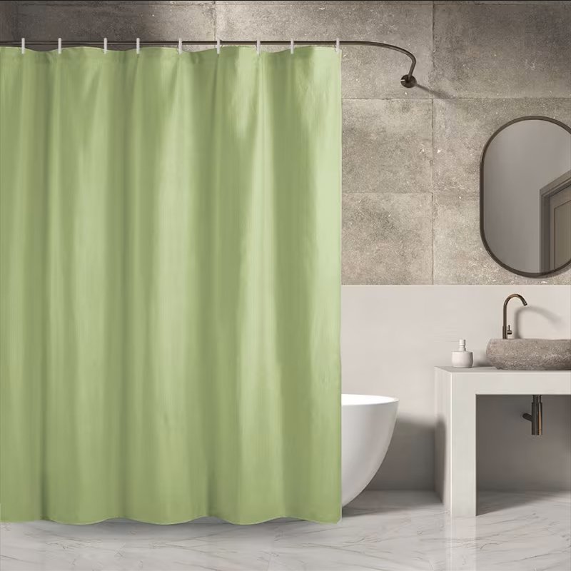 001 laxani 2.20 υψος Υφασμάτινη Κουρτίνα Μπάνιου Λαχανί 180×220cm Υψος - Image 1