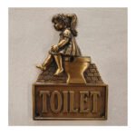 Μεταλλική Ένδειξη WC Σετ Άνδρα – Γυναίκα Αντικέ 9×13cm - Image 2