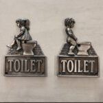 Μεταλλική Ένδειξη WC Σετ Άνδρα – Γυναίκα Κασσίτερο 9×13cm