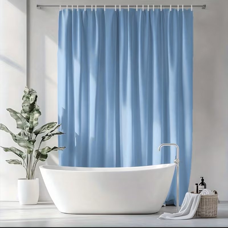 004 σιελ 2.20 υψος Υφασμάτινη Κουρτίνα Μπάνιου Σιελ 180×240cm Υψος - Image 1