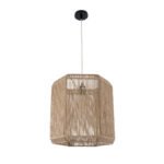 GLOBOSTAR® CAYMAN 00519 Boho Κρεμαστό Φωτιστικό Οροφής με Ντουί 1 x E27 AC 220-240V IP20 - Μπεζ - Μ40 x Π40 x Υ40cm - Image 4