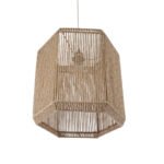 GLOBOSTAR® CAYMAN 00519 Boho Κρεμαστό Φωτιστικό Οροφής με Ντουί 1 x E27 AC 220-240V IP20 - Μπεζ - Μ40 x Π40 x Υ40cm - Image 6