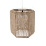 GLOBOSTAR® CAYMAN 00519 Boho Κρεμαστό Φωτιστικό Οροφής με Ντουί 1 x E27 AC 220-240V IP20 - Μπεζ - Μ40 x Π40 x Υ40cm - Image 7