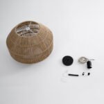 GLOBOSTAR® CAYMAN 00522 Boho Κρεμαστό Φωτιστικό Οροφής με Ντουί 1 x E27 AC 220-240V IP20 - Μπεζ - Μ40 x Π40 x Υ30cm - Image 10