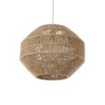 GLOBOSTAR® CAYMAN 00522 Boho Κρεμαστό Φωτιστικό Οροφής με Ντουί 1 x E27 AC 220-240V IP20 - Μπεζ - Μ40 x Π40 x Υ30cm - Image 2