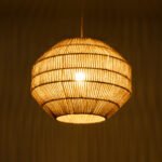 GLOBOSTAR® CAYMAN 00522 Boho Κρεμαστό Φωτιστικό Οροφής με Ντουί 1 x E27 AC 220-240V IP20 - Μπεζ - Μ40 x Π40 x Υ30cm - Image 3