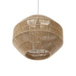 GLOBOSTAR® CAYMAN 00522 Boho Κρεμαστό Φωτιστικό Οροφής με Ντουί 1 x E27 AC 220-240V IP20 - Μπεζ - Μ40 x Π40 x Υ30cm - Image 6