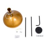 GLOBOSTAR® KATIE 00538 Μοντέρνο Φωτιστικό Οροφής με Ντουί 1 x E27 AC 220-240V IP20 - Μαύρο & Χρυσό - Μ30 x Π30 x Υ120cm - Image 11