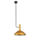 GLOBOSTAR® KATIE 00538 Μοντέρνο Φωτιστικό Οροφής με Ντουί 1 x E27 AC 220-240V IP20 - Μαύρο & Χρυσό - Μ30 x Π30 x Υ120cm - Image 5