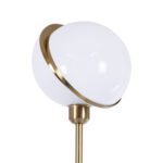 GLOBOSTAR® HUDSON 00500 Μοντέρνο Επιδαπέδιο Φωτιστικό με Ντουί 1 x E27 AC 220-240V IP20 - Λευκό & Χρυσό - Μ20 x Π20 x Υ177cm - Image 5