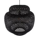 GLOBOSTAR® MALDIVES 00579 Boho Κρεμαστό Φωτιστικό Οροφής με Ντουί 1 x E27 AC 220-240V IP20 - Μαύρο - Μ56 x Π56 x Y54cm - Image 7