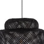 GLOBOSTAR® MALDIVES 00579 Boho Κρεμαστό Φωτιστικό Οροφής με Ντουί 1 x E27 AC 220-240V IP20 - Μαύρο - Μ56 x Π56 x Y54cm - Image 8