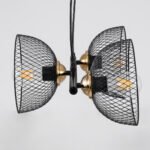 GLOBOSTAR® VERONA 00586 Μοντέρνο Κρεμαστό Φωτιστικό Οροφής με Ντουί 3 x E27 AC 220-240V IP20 - Μαύρο & Χρυσό - Μ50 x Π28 x Υ20cm - Image 5