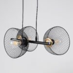 GLOBOSTAR® VERONA 00586 Μοντέρνο Κρεμαστό Φωτιστικό Οροφής με Ντουί 3 x E27 AC 220-240V IP20 - Μαύρο & Χρυσό - Μ50 x Π28 x Υ20cm - Image 6