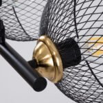 GLOBOSTAR® VERONA 00586 Μοντέρνο Κρεμαστό Φωτιστικό Οροφής με Ντουί 3 x E27 AC 220-240V IP20 - Μαύρο & Χρυσό - Μ50 x Π28 x Υ20cm - Image 8