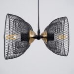 GLOBOSTAR® VERONA 00587 Μοντέρνο Κρεμαστό Φωτιστικό Οροφής με Ντουί 6 x E27 AC 220-240V IP20 - Μαύρο & Χρυσό - Μ100 x Π28 x Υ20cm - Image 5