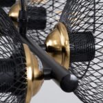 GLOBOSTAR® VERONA 00587 Μοντέρνο Κρεμαστό Φωτιστικό Οροφής με Ντουί 6 x E27 AC 220-240V IP20 - Μαύρο & Χρυσό - Μ100 x Π28 x Υ20cm - Image 8