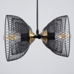 GLOBOSTAR® VERONA 00588 Μοντέρνο Κρεμαστό Φωτιστικό Οροφής με Ντουί 9 x E27 AC 220-240V IP20 - Μαύρο & Χρυσό - Μ140 x Π28 x Υ20cm - Image 5