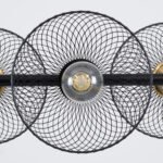 GLOBOSTAR® VERONA 00588 Μοντέρνο Κρεμαστό Φωτιστικό Οροφής με Ντουί 9 x E27 AC 220-240V IP20 - Μαύρο & Χρυσό - Μ140 x Π28 x Υ20cm - Image 7