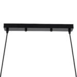 GLOBOSTAR® VERONA 00588 Μοντέρνο Κρεμαστό Φωτιστικό Οροφής με Ντουί 9 x E27 AC 220-240V IP20 - Μαύρο & Χρυσό - Μ140 x Π28 x Υ20cm - Image 9