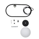 GLOBOSTAR® HAMBURG 00589 Μοντέρνο Κρεμαστό Φωτιστικό Οροφής με Ντουί 1 x G9 AC 220-240V IP20 - Μαύρο & Λευκό - Μ20 x Π15 x Υ40cm - Image 13