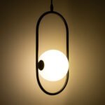 GLOBOSTAR® HAMBURG 00589 Μοντέρνο Κρεμαστό Φωτιστικό Οροφής με Ντουί 1 x G9 AC 220-240V IP20 - Μαύρο & Λευκό - Μ20 x Π15 x Υ40cm - Image 3