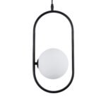 GLOBOSTAR® HAMBURG 00589 Μοντέρνο Κρεμαστό Φωτιστικό Οροφής με Ντουί 1 x G9 AC 220-240V IP20 - Μαύρο & Λευκό - Μ20 x Π15 x Υ40cm - Image 5