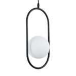 GLOBOSTAR® HAMBURG 00589 Μοντέρνο Κρεμαστό Φωτιστικό Οροφής με Ντουί 1 x G9 AC 220-240V IP20 - Μαύρο & Λευκό - Μ20 x Π15 x Υ40cm - Image 7