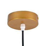 GLOBOSTAR® HAMBURG 00592 Μοντέρνο Κρεμαστό Φωτιστικό Οροφής με Ντουί 1 x E14 AC 220-240V IP20 - Χρυσό & Λευκό - Μ25 x Π20 x Υ50cm - Image 12