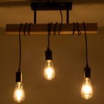 GLOBOSTAR® JOLLY 00605 Vintage Κρεμαστό Φωτιστικό Οροφής με Ντουί 3 x E27 AC 220-240V IP20 - Μαύρο & Μπεζ - Μ55 x Π6 x Υ115cm - Image 3