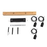 GLOBOSTAR® JOLLY 00605 Vintage Κρεμαστό Φωτιστικό Οροφής με Ντουί 3 x E27 AC 220-240V IP20 - Μαύρο & Μπεζ - Μ55 x Π6 x Υ115cm - Image 9