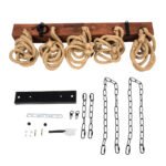 GLOBOSTAR® VIKING 00607 Vintage Κρεμαστό Φωτιστικό Οροφής με Ντουί 10 x E27 AC 220-240V IP20 - Καφε & Μπεζ - Μ108 x Π11 x Υ220cm - Image 11