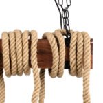 GLOBOSTAR® VIKING 00607 Vintage Κρεμαστό Φωτιστικό Οροφής με Ντουί 10 x E27 AC 220-240V IP20 - Καφε & Μπεζ - Μ108 x Π11 x Υ220cm - Image 9