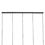 GLOBOSTAR® TRIANGLE 00608 Μοντέρνο Κρεμαστό Φωτιστικό Οροφής με Ντουί 5 x E27 AC 220-240V IP20 - Μαύρο - Μ170 x Π22 x Y130cm - Image 10