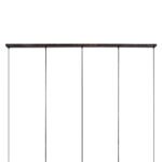 GLOBOSTAR® TRIANGLE 00609 Μοντέρνο Κρεμαστό Φωτιστικό Οροφής με Ντουί 5 x E27 AC 220-240V IP20 - Χάλκινο - Μ170 x Π22 x Y130cm - Image 10