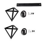 GLOBOSTAR® TRIANGLE 00611 Μοντέρνο Κρεμαστό Φωτιστικό Οροφής με Ντουί 2 x E27 AC 220-240V IP20 - Μαύρο - Μ60 x Π22 x Y130cm - Image 11