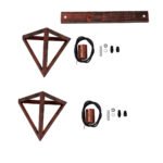 GLOBOSTAR® TRIANGLE 00613 Μοντέρνο Κρεμαστό Φωτιστικό Οροφής με Ντουί 2 x E27 AC 220-240V IP20 - Χάλκινο - Μ60 x Π22 x Y130cm - Image 11