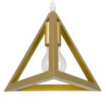 GLOBOSTAR® TRIANGLE 00615 Μοντέρνο Κρεμαστό Φωτιστικό Οροφής με Ντουί 2 x E27 AC 220-240V IP20 - Χρυσό - Μ60 x Π22 x Y130cm - Image 7